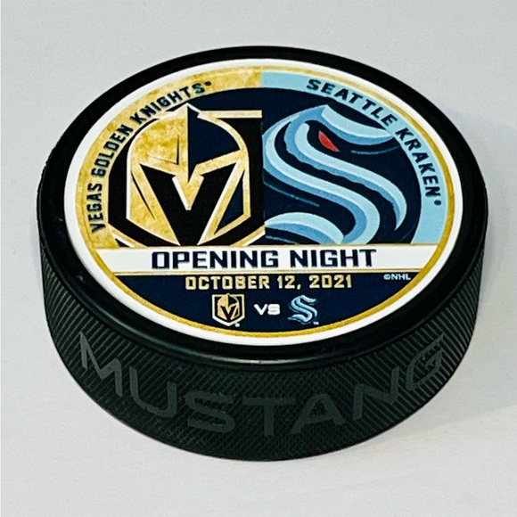 Seattle Kraken Opening Night First Game Puck Vegas Golden Knights - Picture 1 of 2